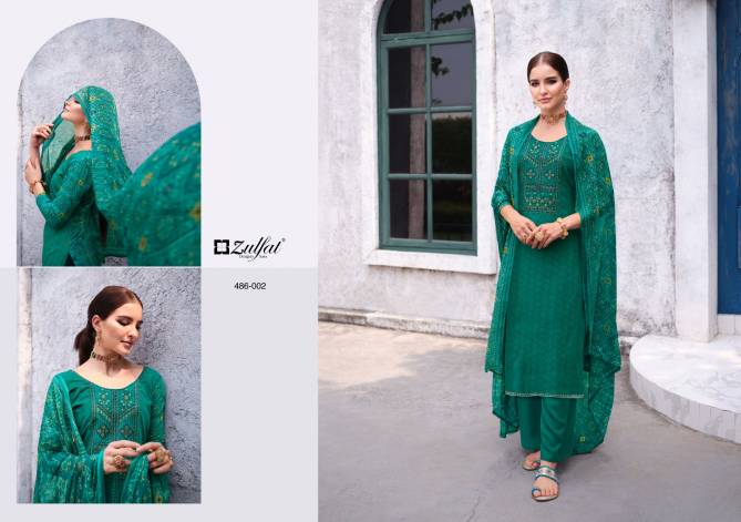 Taisha By Zulfat 486-001 To 486-008 Dress Material Catalog
